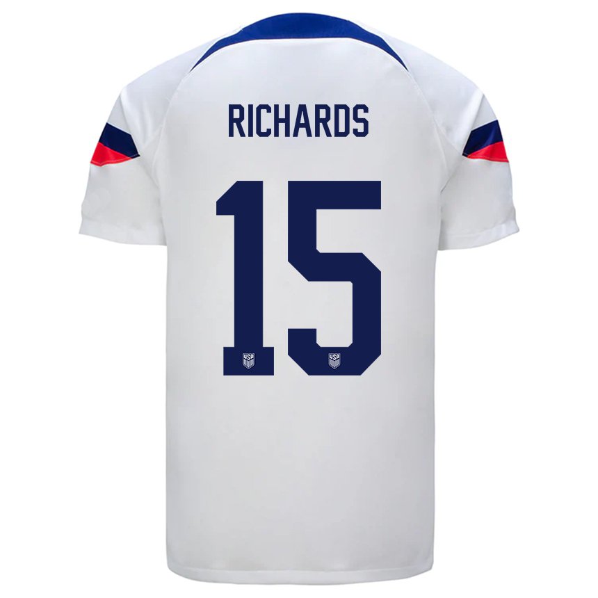 Damen Us-amerikanische Chris Richards #15 Weiß Heimtrikot Trikot 22-24 T-shirt Österreich