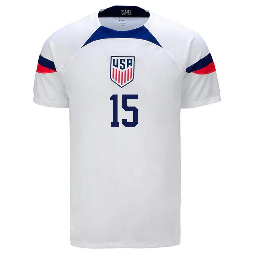 Damen Us-amerikanische Chris Richards #15 Weiß Heimtrikot Trikot 22-24 T-shirt Österreich