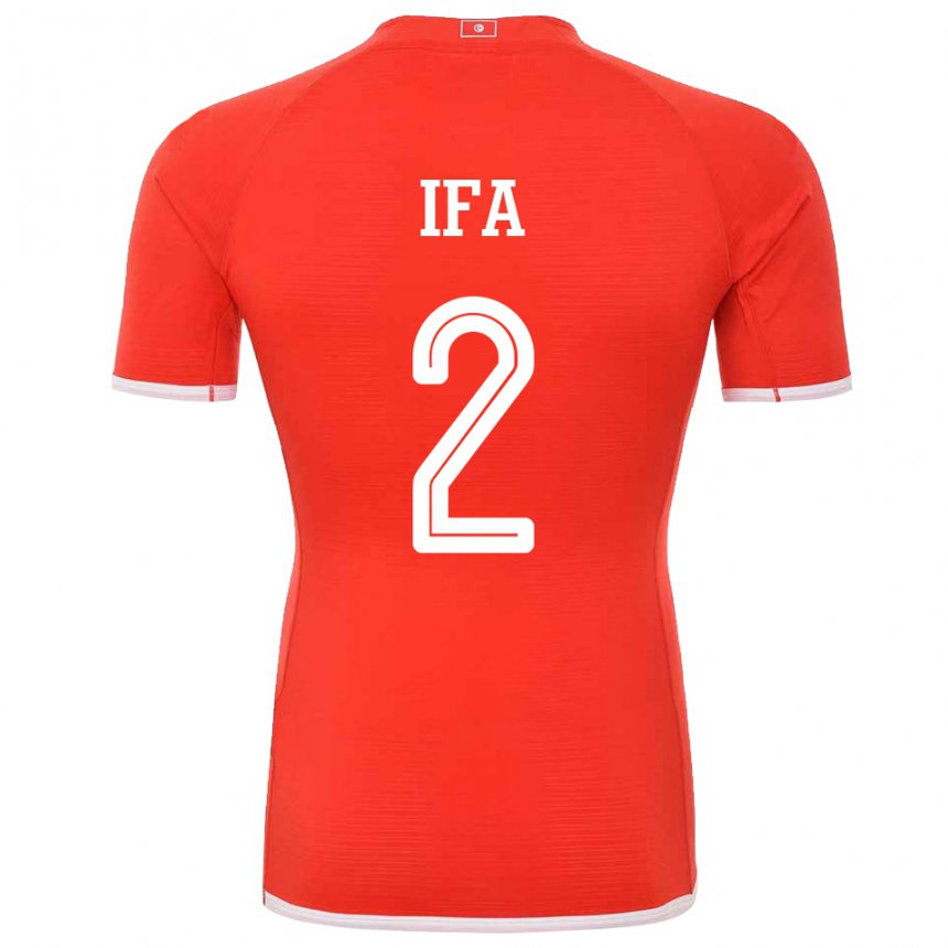 Damen Tunesische Bilel Ifa #2 Rot Heimtrikot Trikot 22-24 T-shirt Österreich