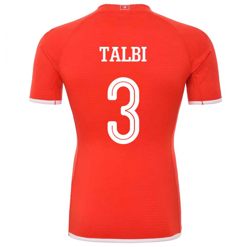 Damen Tunesische Montassar Talbi #3 Rot Heimtrikot Trikot 22-24 T-shirt Österreich