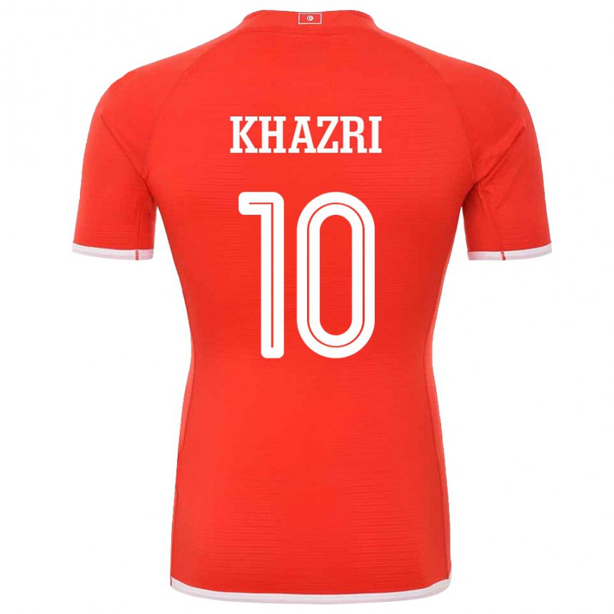 Damen Tunesische Wahbi Khazri #10 Rot Heimtrikot Trikot 22-24 T-shirt Österreich