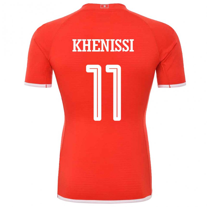 Damen Tunesische Taha Yassine Khenissi #11 Rot Heimtrikot Trikot 22-24 T-shirt Österreich