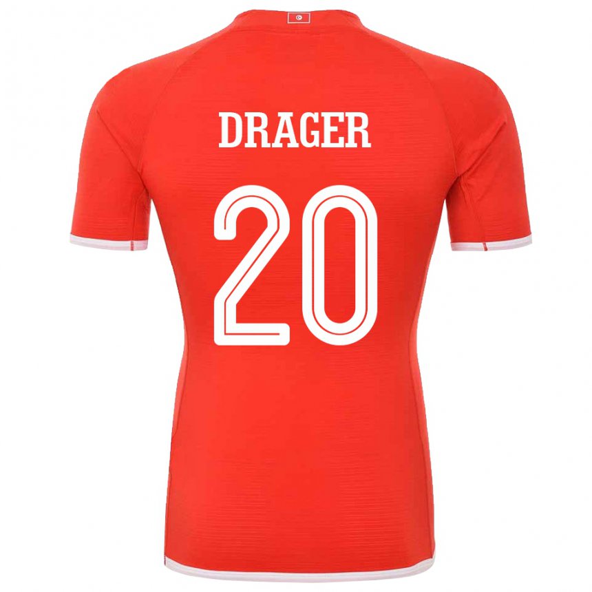 Damen Tunesische Mohamed Drager #20 Rot Heimtrikot Trikot 22-24 T-shirt Österreich