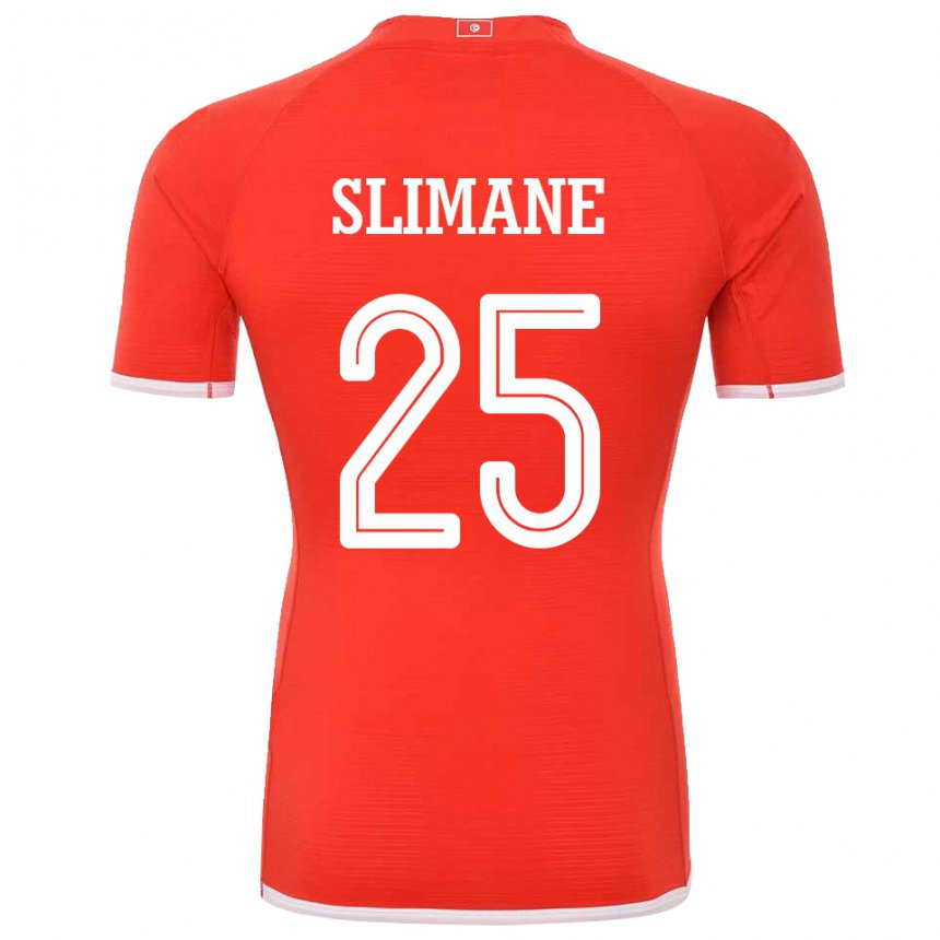 Damen Tunesische Anis Ben Slimane #25 Rot Heimtrikot Trikot 22-24 T-shirt Österreich