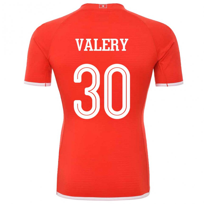 Damen Tunesische Yann Valery #30 Rot Heimtrikot Trikot 22-24 T-shirt Österreich