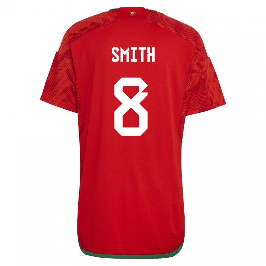 Damen Walisische Matt Smith #8 Rot Heimtrikot Trikot 22-24 T-shirt Österreich