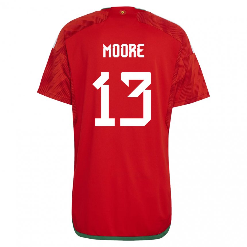 Damen Walisische Kieffer Moore #13 Rot Heimtrikot Trikot 22-24 T-shirt Österreich