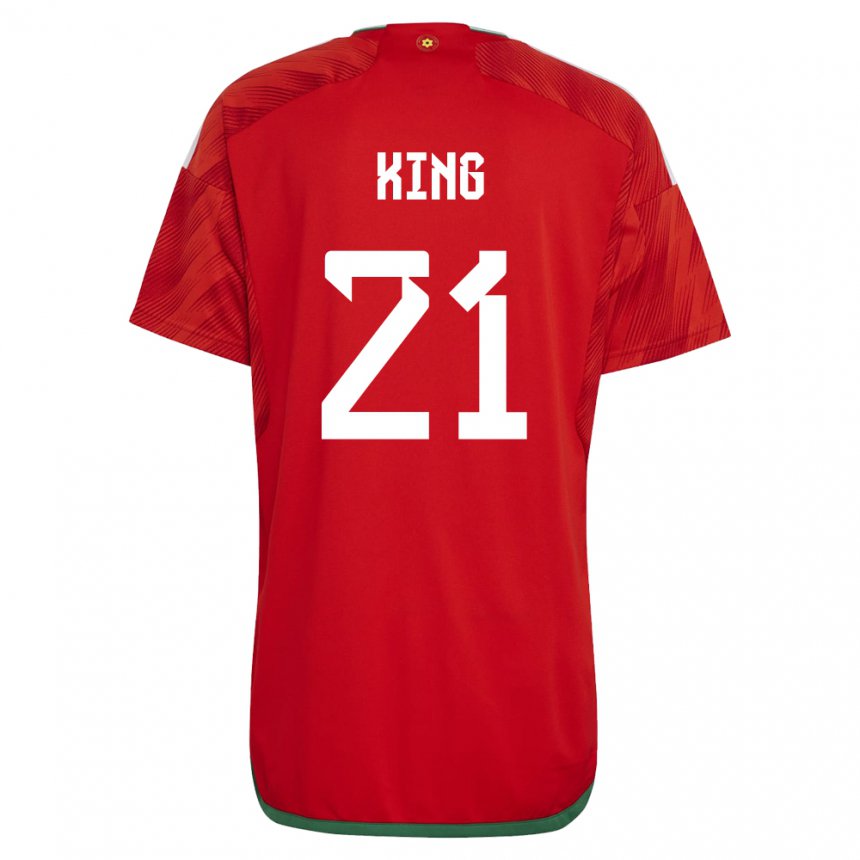 Damen Walisische Tom King #21 Rot Heimtrikot Trikot 22-24 T-shirt Österreich