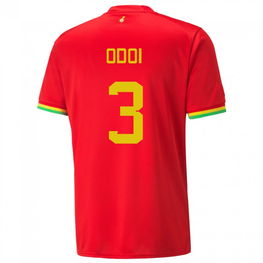 Damen Ghanaische Denis Odoi #3 Rot Auswärtstrikot Trikot 22-24 T-shirt Österreich