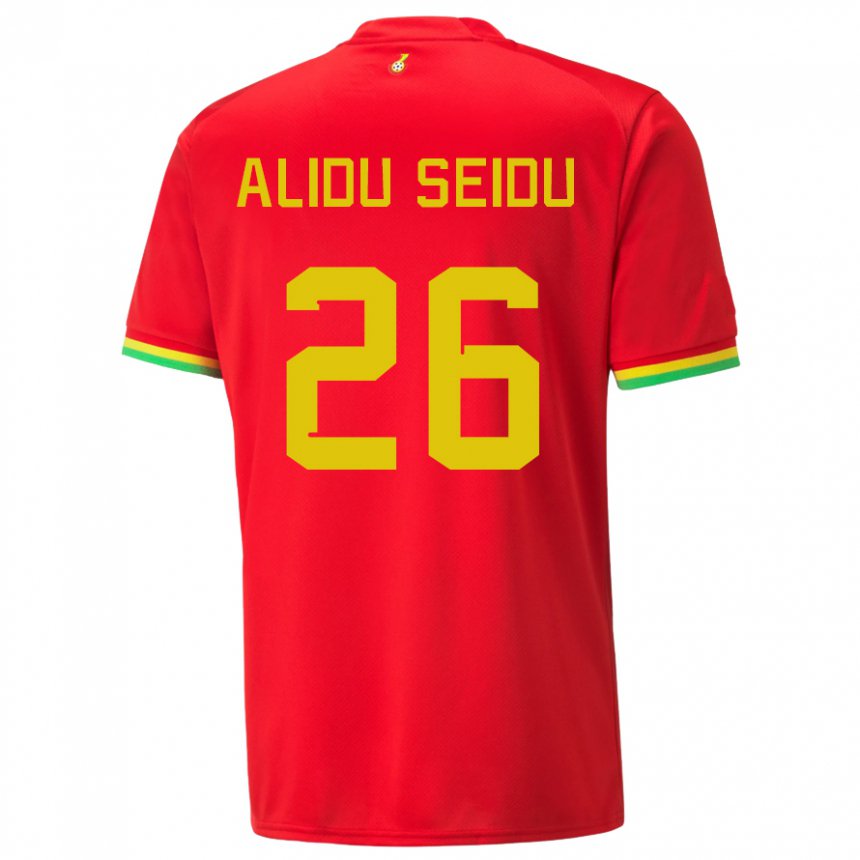 Damen Ghanaische Alidu Seidu #26 Rot Auswärtstrikot Trikot 22-24 T-shirt Österreich