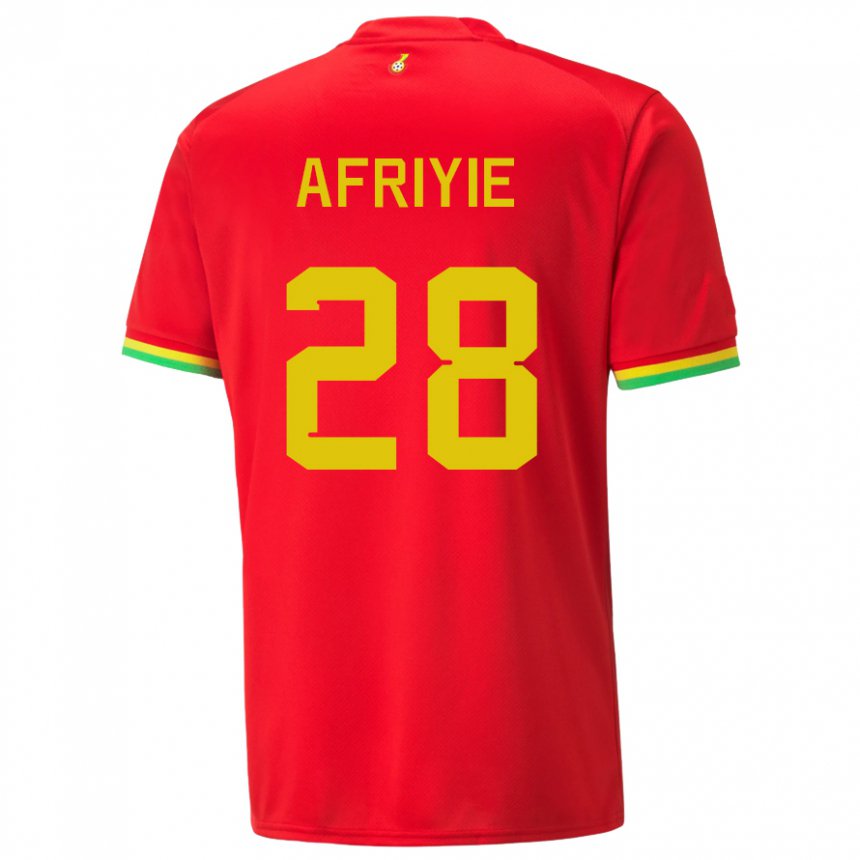 Damen Ghanaische Daniel Afriyie #28 Rot Auswärtstrikot Trikot 22-24 T-shirt Österreich