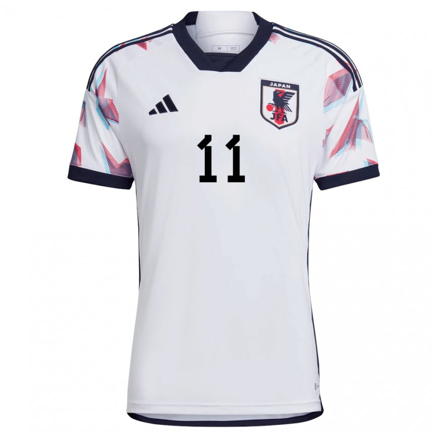 Damen Japanische Takefusa Kubo #11 Weiß Auswärtstrikot Trikot 22-24 T-shirt Österreich