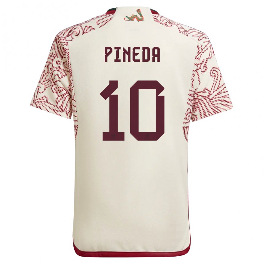 Damen Mexikanische Orbelin Pineda #10 Wunder Weiß Rot Auswärtstrikot Trikot 22-24 T-shirt Österreich