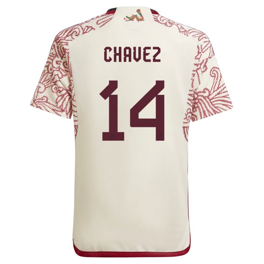 Damen Mexikanische Luis Chavez #14 Wunder Weiß Rot Auswärtstrikot Trikot 22-24 T-shirt Österreich