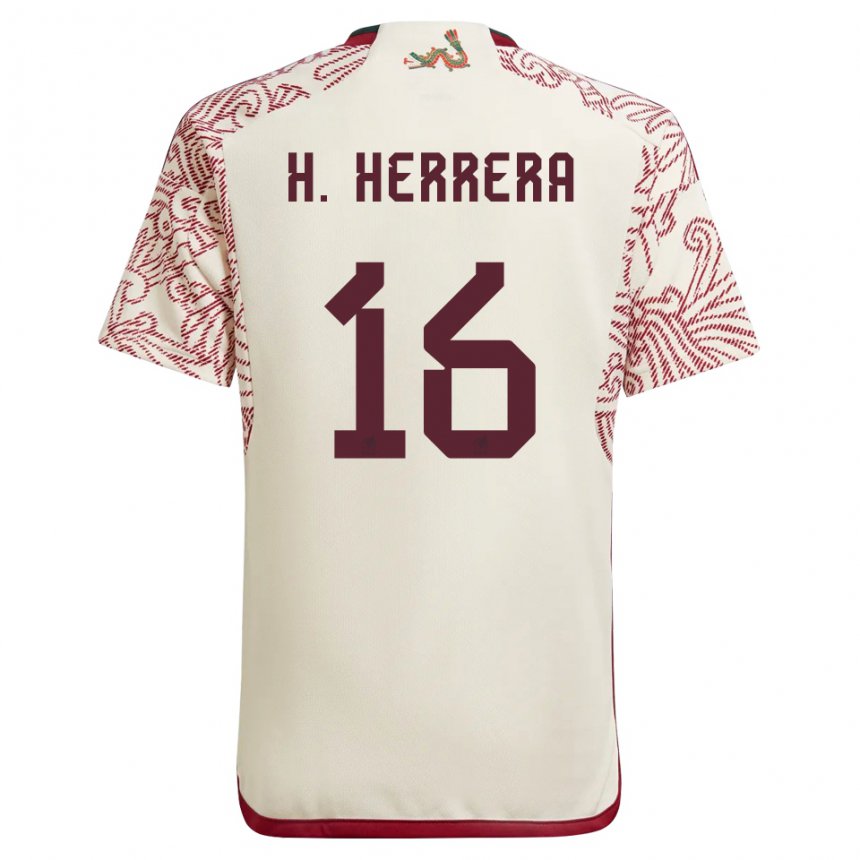 Damen Mexikanische Hector Herrera #16 Wunder Weiß Rot Auswärtstrikot Trikot 22-24 T-shirt Österreich