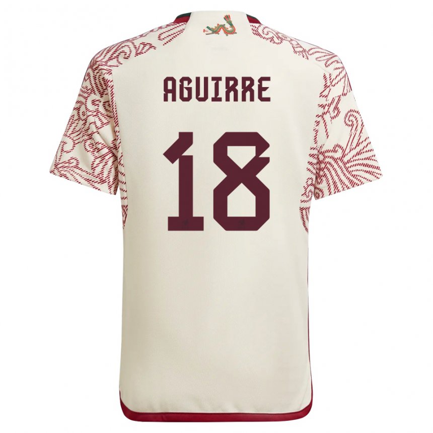 Damen Mexikanische Eduardo Aguirre #18 Wunder Weiß Rot Auswärtstrikot Trikot 22-24 T-shirt Österreich