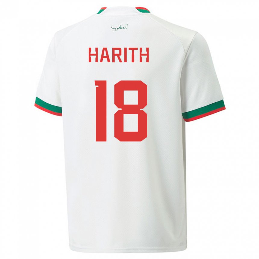Damen Marokkanische Amine Harith #18 Weiß Auswärtstrikot Trikot 22-24 T-shirt Österreich