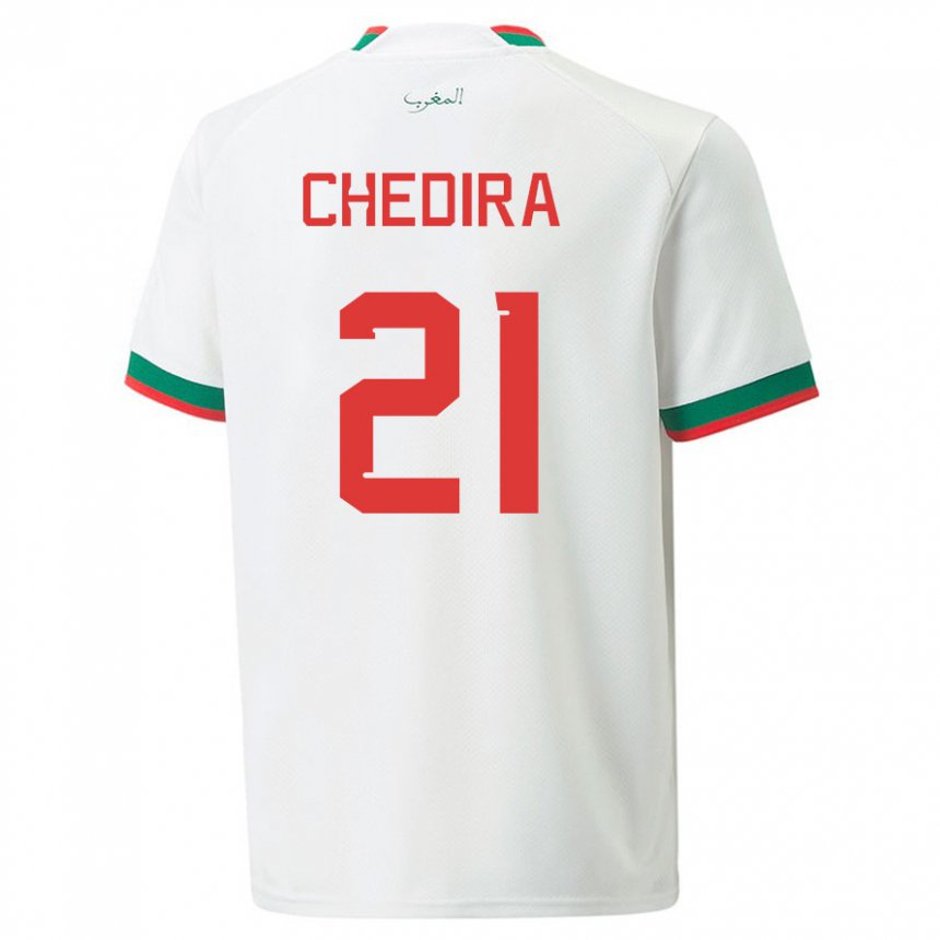 Damen Marokkanische Walid Chedira #21 Weiß Auswärtstrikot Trikot 22-24 T-shirt Österreich