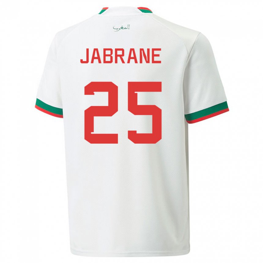 Damen Marokkanische Yahya Jabrane #25 Weiß Auswärtstrikot Trikot 22-24 T-shirt Österreich