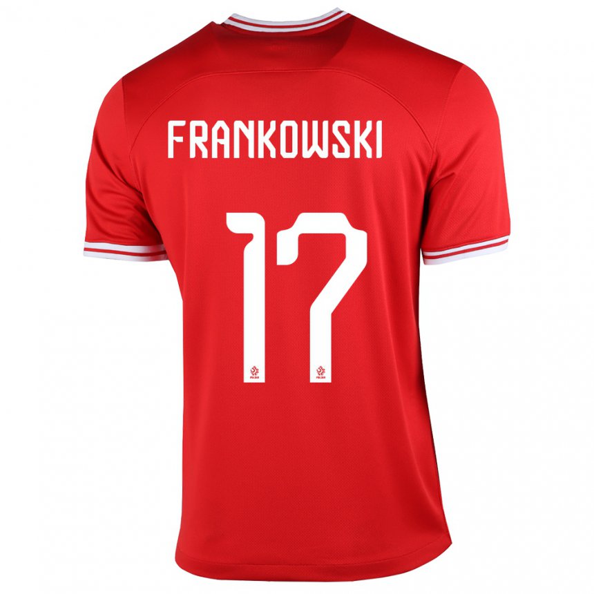 Damen Polnische Przemyslaw Frankowski #17 Rot Auswärtstrikot Trikot 22-24 T-shirt Österreich