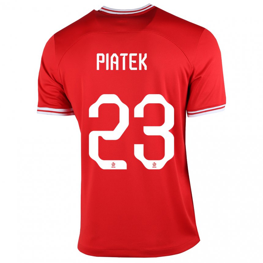 Damen Polnische Krzysztof Piatek #23 Rot Auswärtstrikot Trikot 22-24 T-shirt Österreich