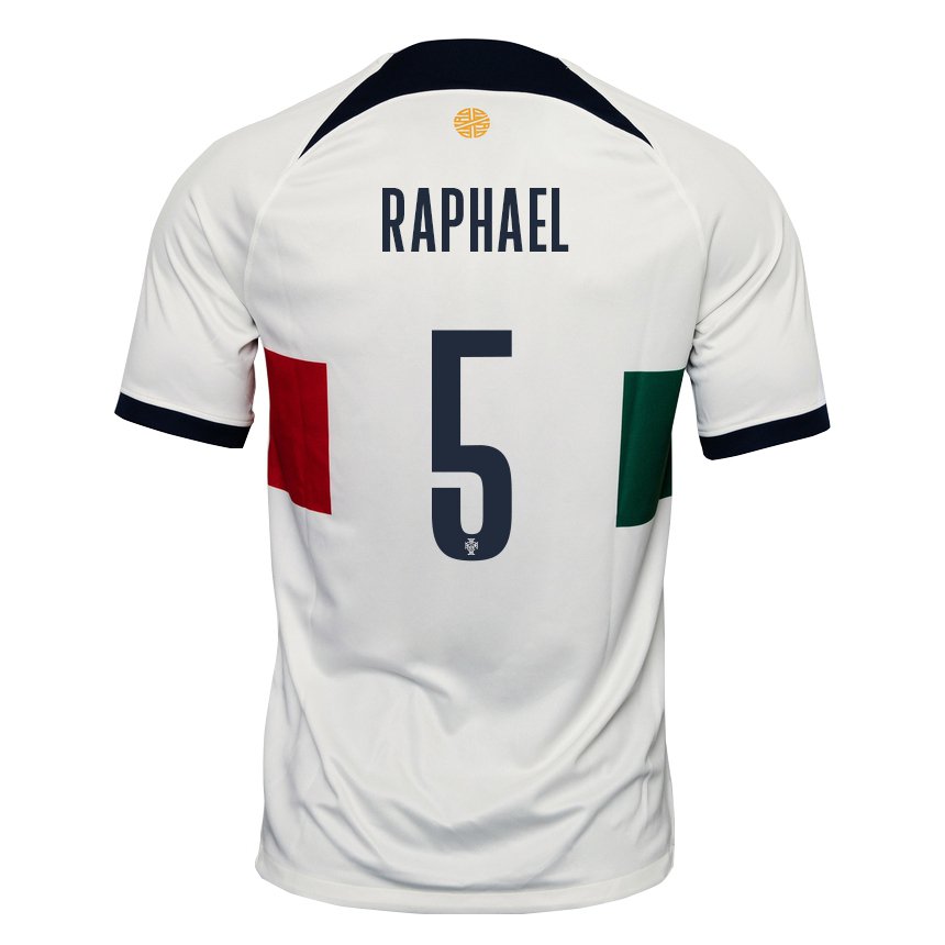Damen Portugiesische Raphael Guerreiro #5 Weiß Auswärtstrikot Trikot 22-24 T-shirt Österreich