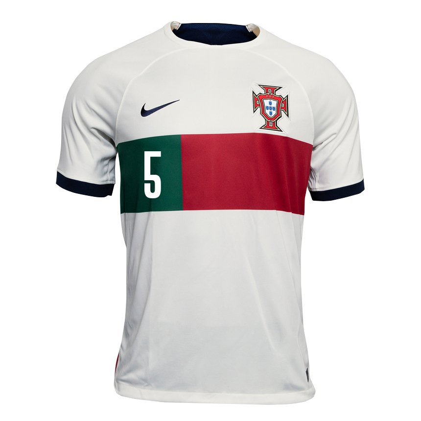 Damen Portugiesische Raphael Guerreiro #5 Weiß Auswärtstrikot Trikot 22-24 T-shirt Österreich