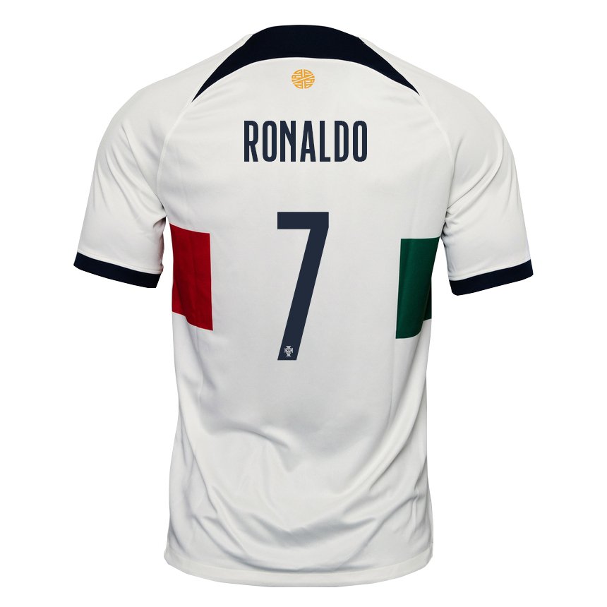 Damen Portugiesische Cristiano Ronaldo #7 Weiß Auswärtstrikot Trikot 22-24 T-shirt Österreich