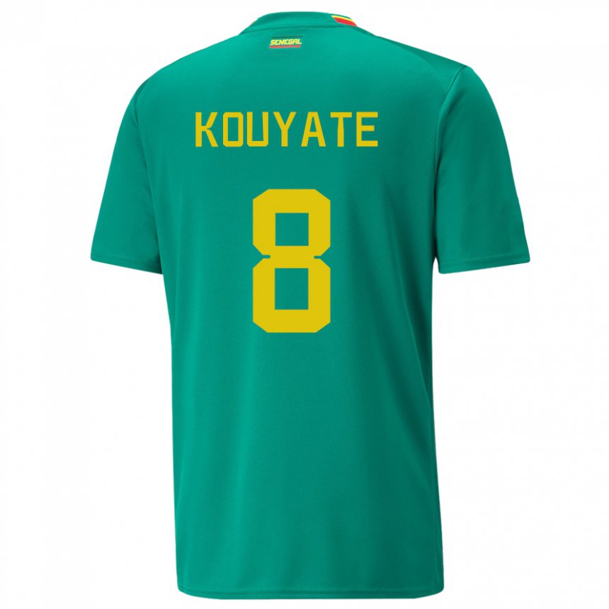 Damen Senegalesische Cheikhou Kouyate #8 Grün Auswärtstrikot Trikot 22-24 T-shirt Österreich