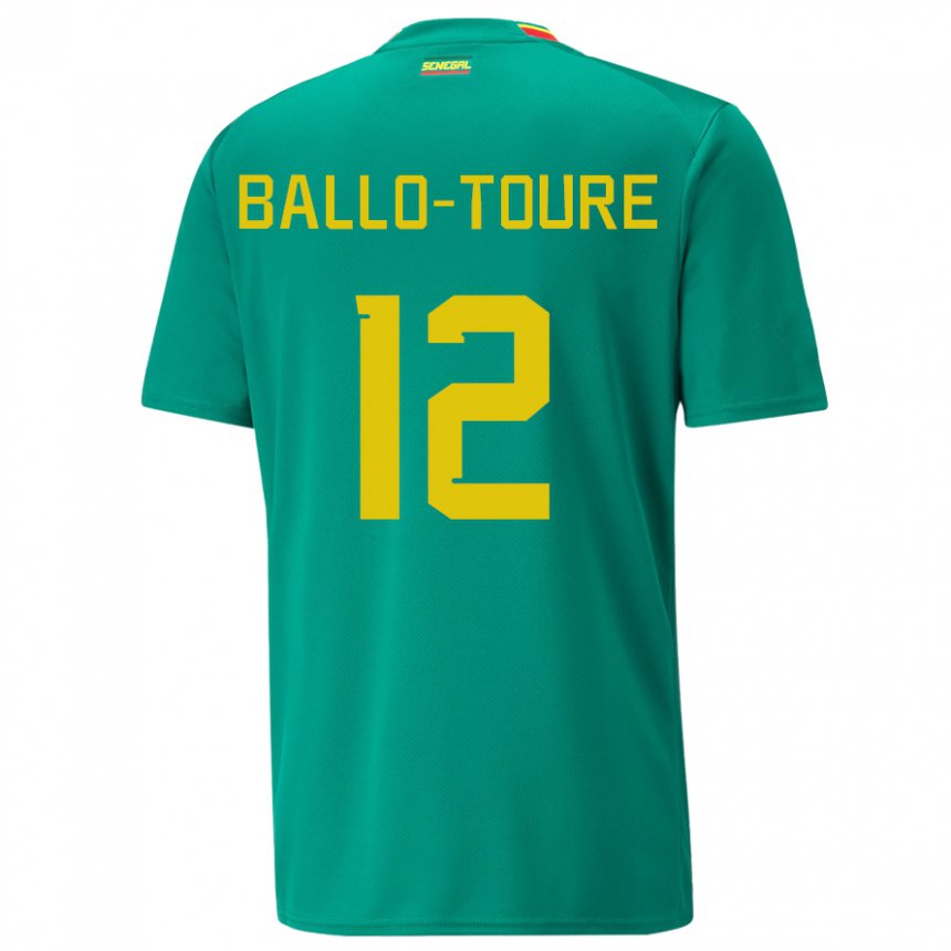 Damen Senegalesische Fode Ballo-toure #12 Grün Auswärtstrikot Trikot 22-24 T-shirt Österreich
