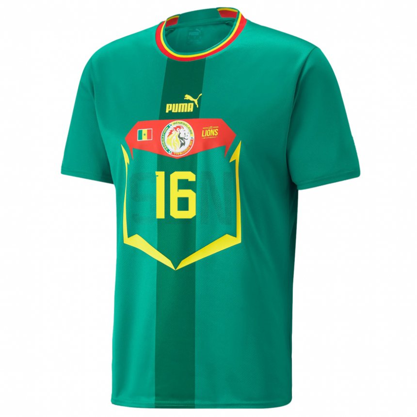 Damen Senegalesische Edouard Mendy #16 Grün Auswärtstrikot Trikot 22-24 T-shirt Österreich