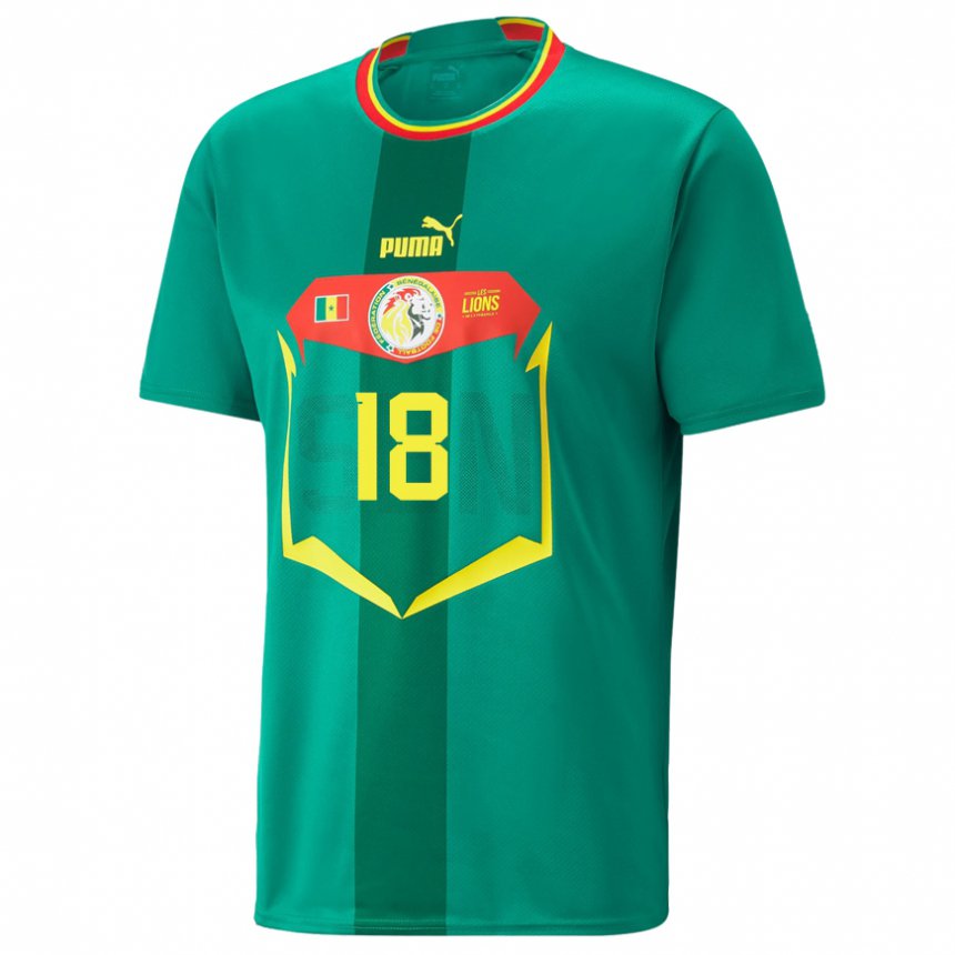 Damen Senegalesische Ismaila Sarr #18 Grün Auswärtstrikot Trikot 22-24 T-shirt Österreich