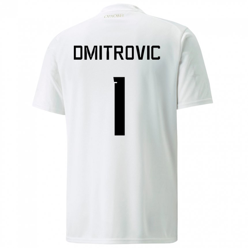 Damen Serbische Marko Dmitrovic #1 Weiß Auswärtstrikot Trikot 22-24 T-shirt Österreich