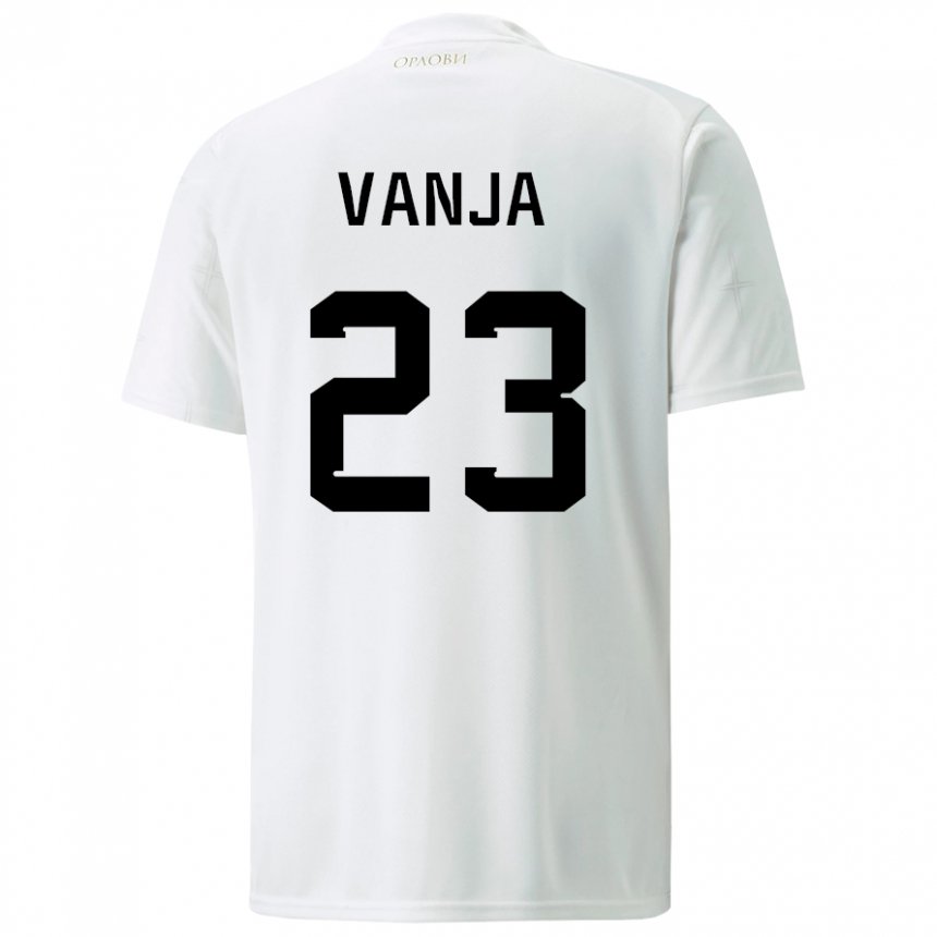 Damen Serbische Vanja Milinkovic-savic #23 Weiß Auswärtstrikot Trikot 22-24 T-shirt Österreich
