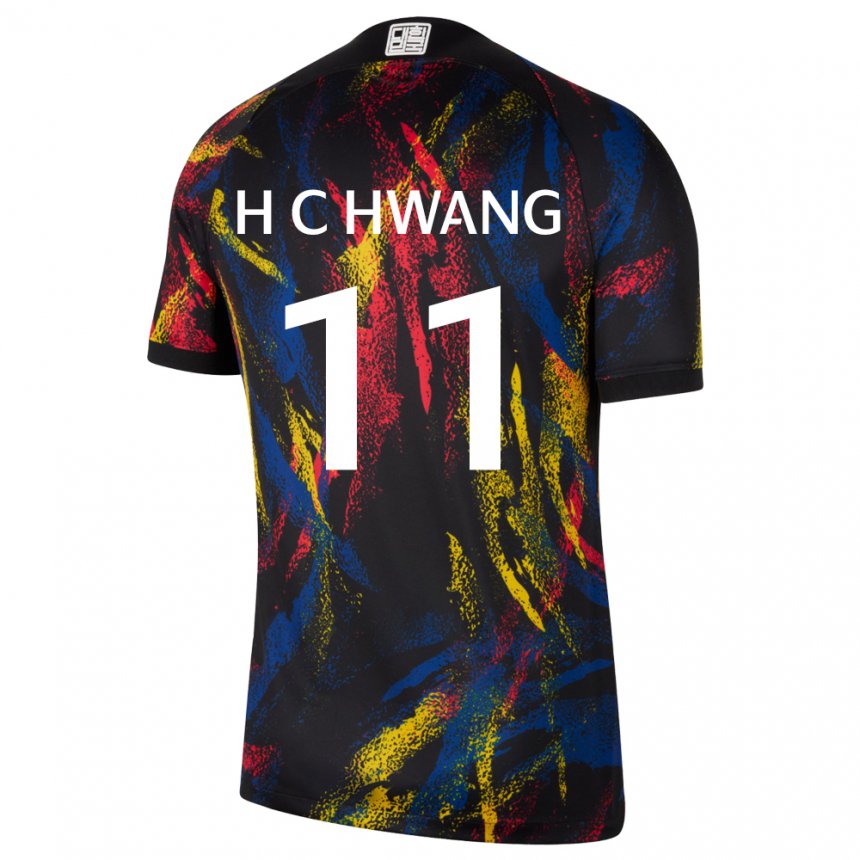 Damen Südkoreanische Hee-chan Hwang #11 Mehrfarbig Auswärtstrikot Trikot 22-24 T-shirt Österreich