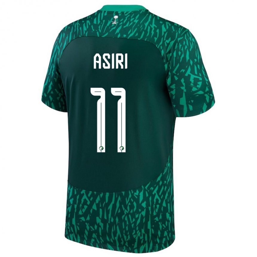 Damen Saudi-arabische Haitham Asiri #11 Dunkelgrün Auswärtstrikot Trikot 22-24 T-shirt Österreich