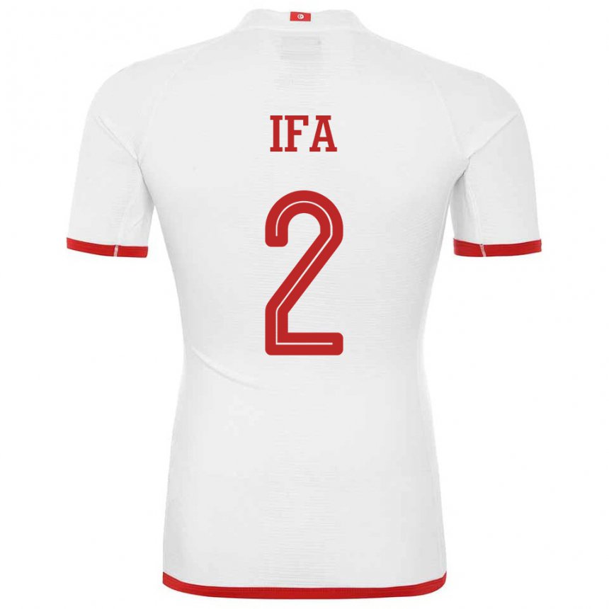Damen Tunesische Bilel Ifa #2 Weiß Auswärtstrikot Trikot 22-24 T-shirt Österreich