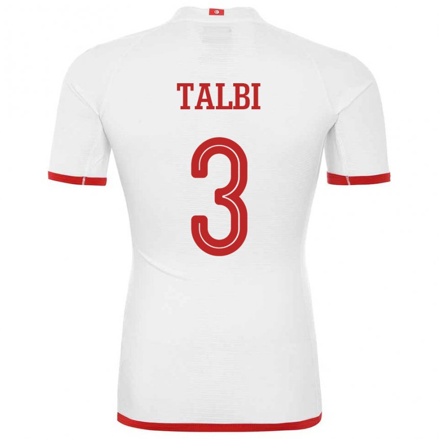 Damen Tunesische Montassar Talbi #3 Weiß Auswärtstrikot Trikot 22-24 T-shirt Österreich