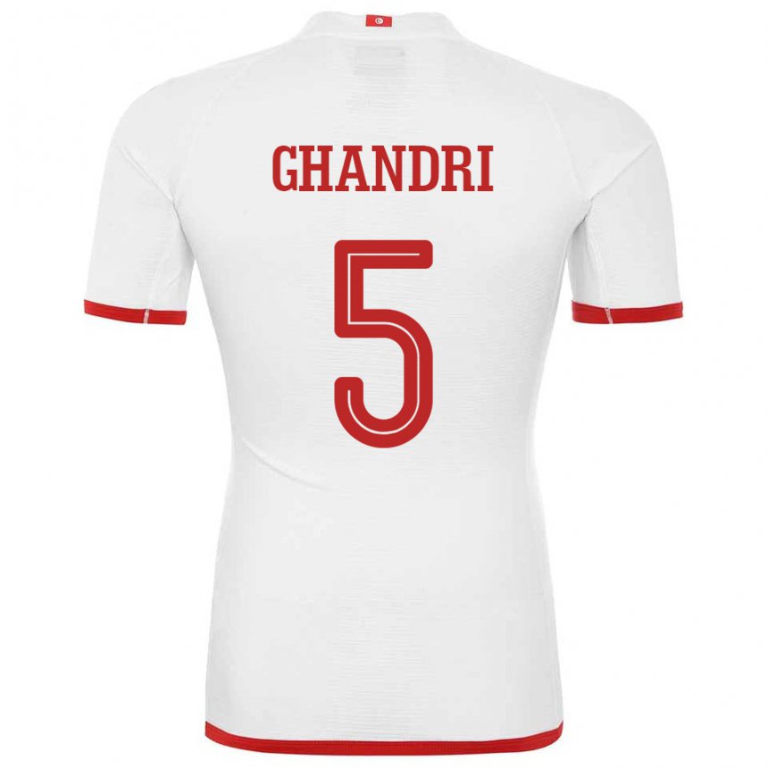 Damen Tunesische Nader Ghandri #5 Weiß Auswärtstrikot Trikot 22-24 T-shirt Österreich