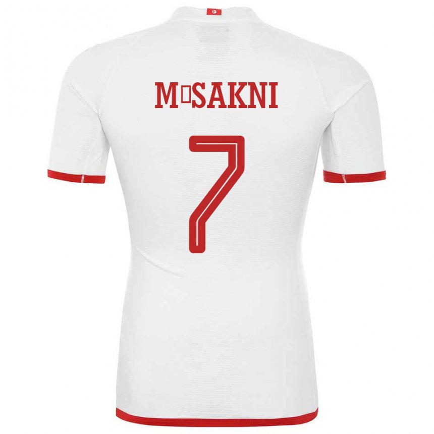 Damen Tunesische Youssef M Sakni #7 Weiß Auswärtstrikot Trikot 22-24 T-shirt Österreich