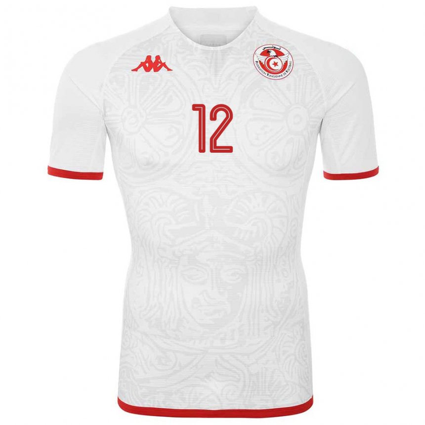 Damen Tunesische Ali Maaloul #12 Weiß Auswärtstrikot Trikot 22-24 T-shirt Österreich