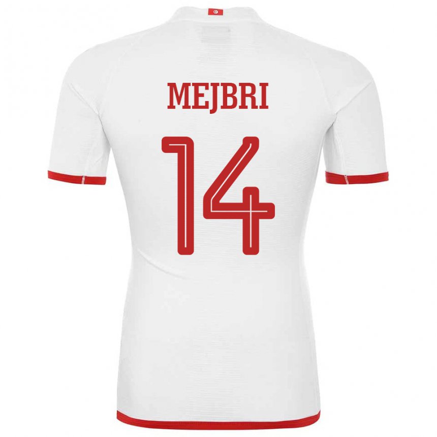 Damen Tunesische Hannibal Mejbri #14 Weiß Auswärtstrikot Trikot 22-24 T-shirt Österreich