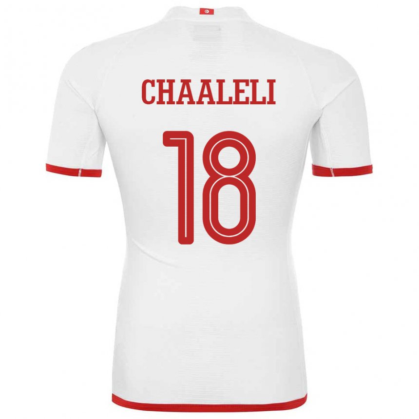 Damen Tunesische Ghaliene Chaaleli #18 Weiß Auswärtstrikot Trikot 22-24 T-shirt Österreich