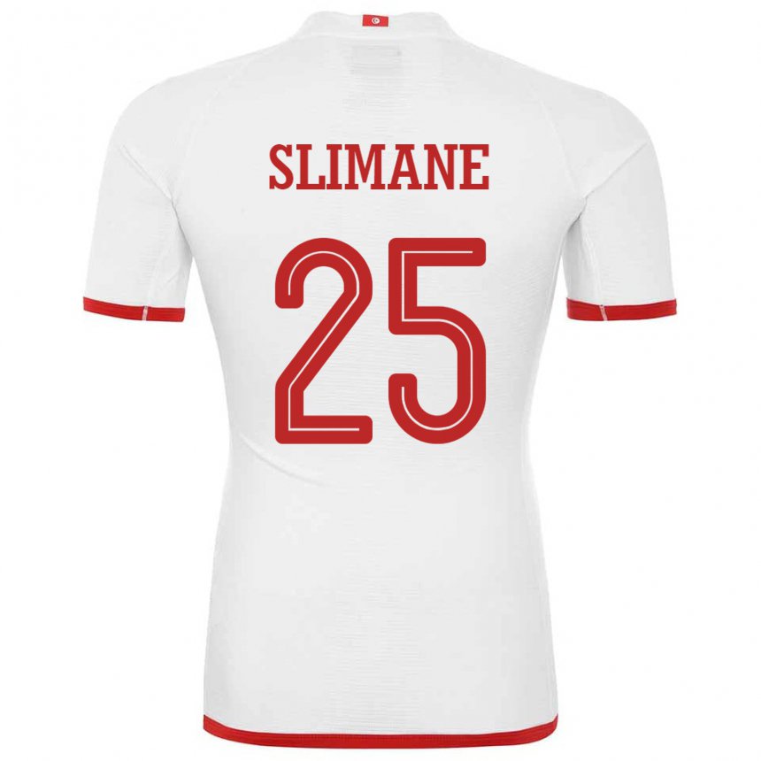 Damen Tunesische Anis Ben Slimane #25 Weiß Auswärtstrikot Trikot 22-24 T-shirt Österreich