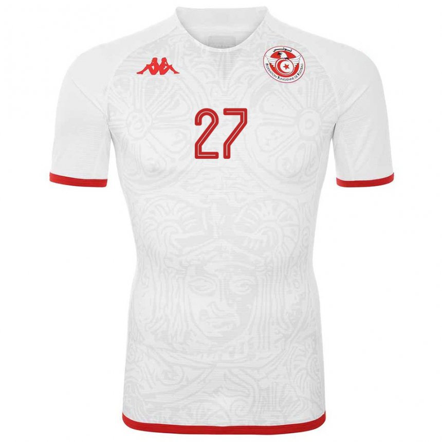 Damen Tunesische Issam Jebali #27 Weiß Auswärtstrikot Trikot 22-24 T-shirt Österreich