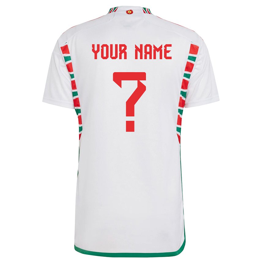 Damen Walisische Ihren Namen #0 Weiß Auswärtstrikot Trikot 22-24 T-shirt Österreich