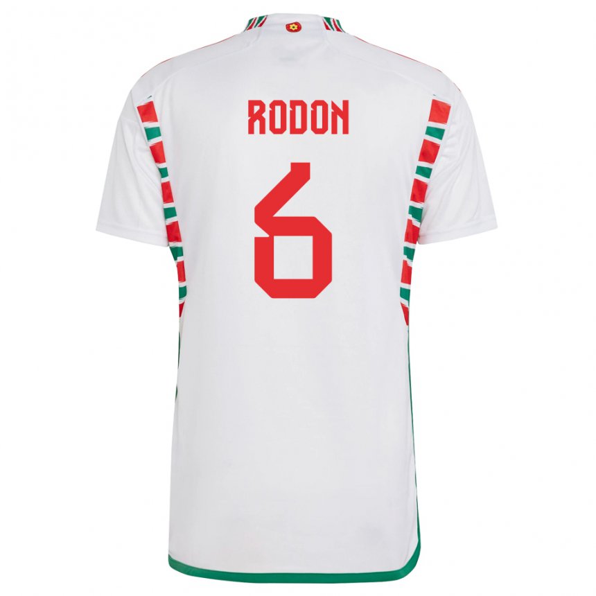 Damen Walisische Joe Rodon #6 Weiß Auswärtstrikot Trikot 22-24 T-shirt Österreich