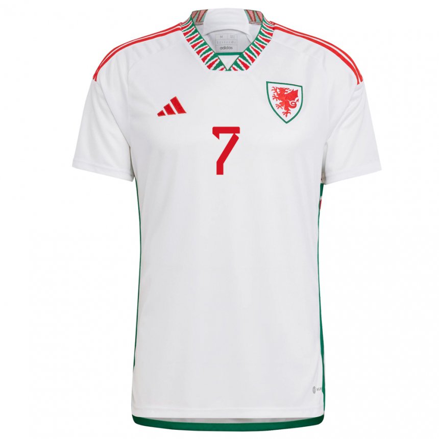 Damen Walisische Dylan Levitt #7 Weiß Auswärtstrikot Trikot 22-24 T-shirt Österreich