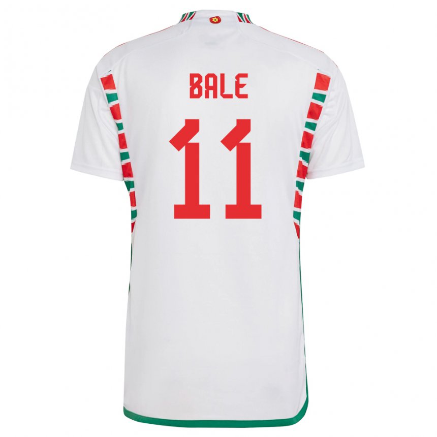 Damen Walisische Gareth Bale #11 Weiß Auswärtstrikot Trikot 22-24 T-shirt Österreich