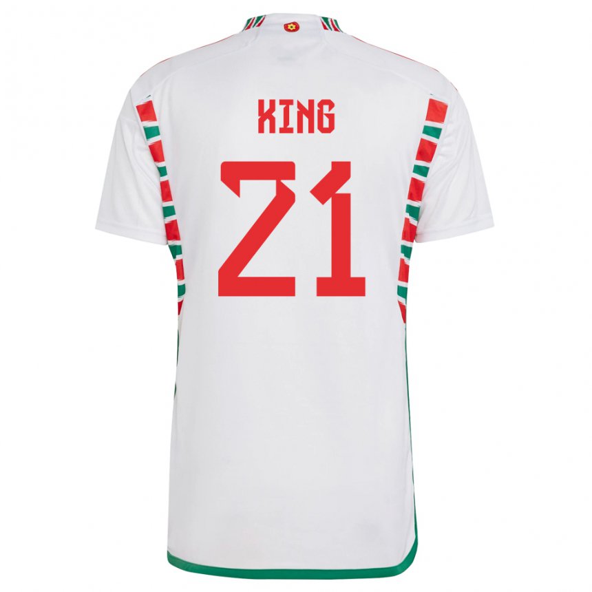 Damen Walisische Tom King #21 Weiß Auswärtstrikot Trikot 22-24 T-shirt Österreich